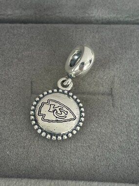 Pandora Kansas City Chiefs Football Arrowhead Dangle Charm Womens Fashion